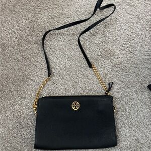 Tory Burch Black and Gold Crossbody Bag